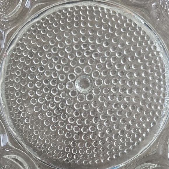 (J30) Elegant Sunflower Glass Egg Serving Platter - Picture 3 of 7